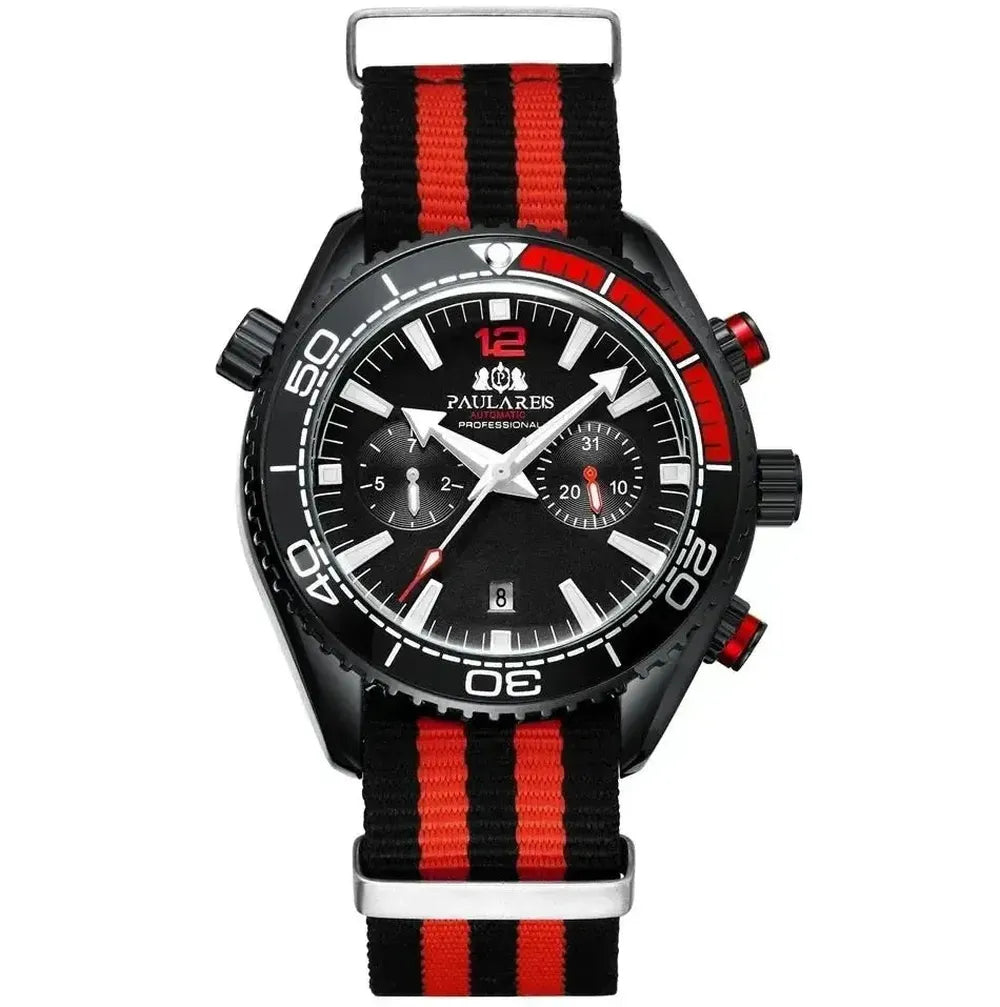 Paulareis 43mm Automatic Diver Watch – Dual-Tone Bezel, Full Calendar-Paulareis-Viva Timepiece