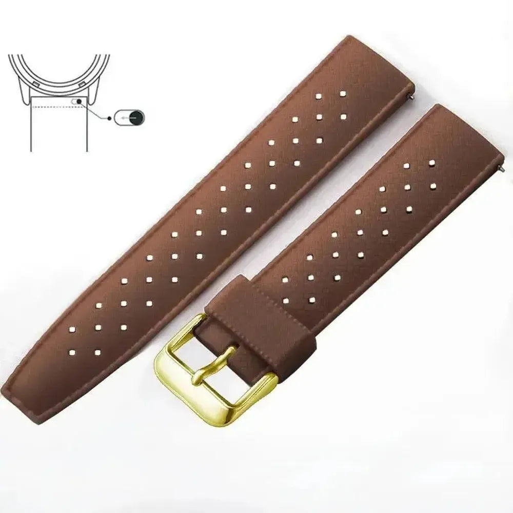 Tropical-Style Quick Release Silicone Watch Strap 18mm / 20mm / 22mm