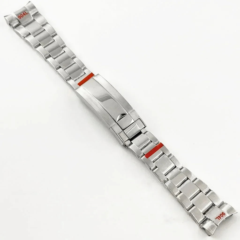 20mm 904L Stainless Steel Curved-End Watch Bracelet – Oyster & Jubilee Style-ChronoCraft-Viva Timepiece
