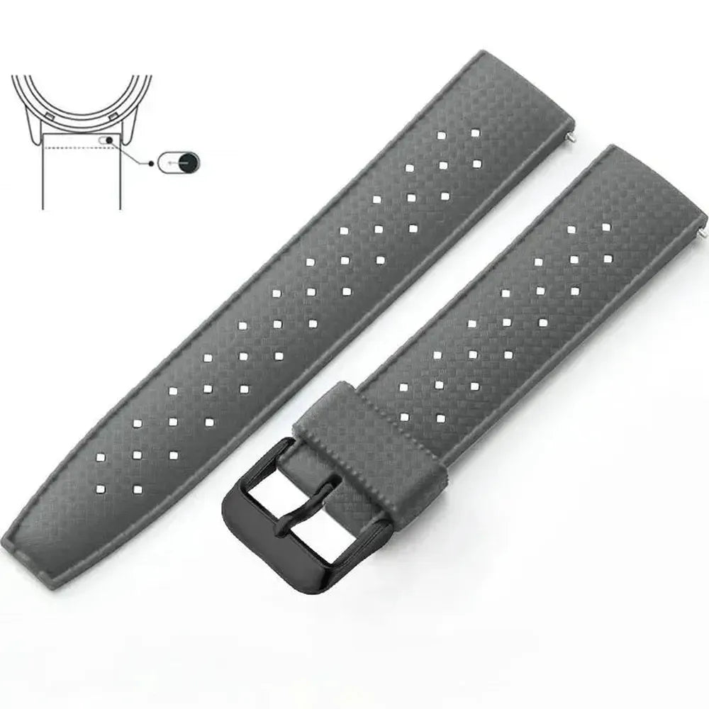 Tropical-Style Quick Release Silicone Watch Strap 18mm / 20mm / 22mm