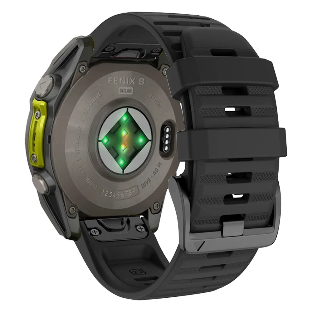 QuickFit Silicone Watch Band Compatible with Garmin Fenix & Epix (22mm / 26mm)