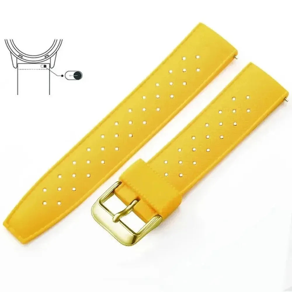 Tropical-Style Quick Release Silicone Watch Strap 18mm / 20mm / 22mm
