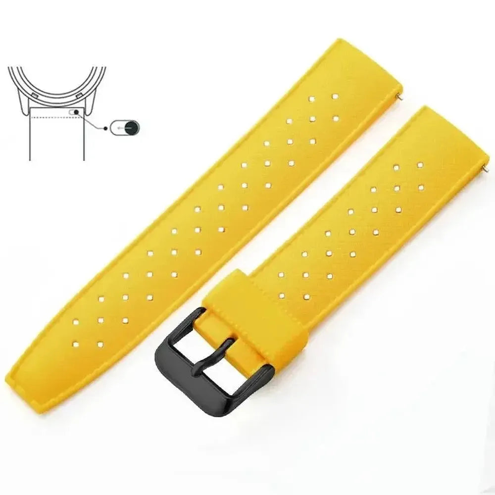 Tropical-Style Quick Release Silicone Watch Strap 18mm / 20mm / 22mm