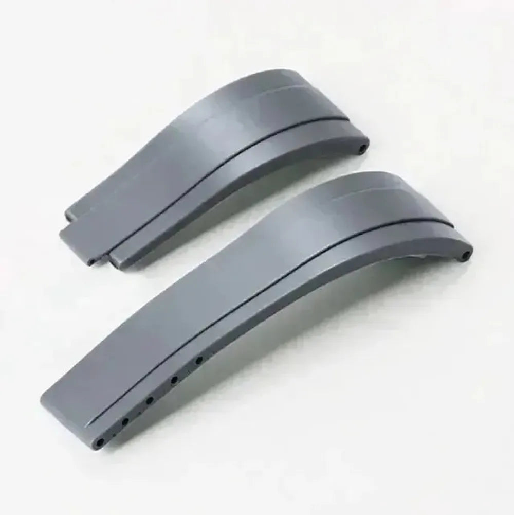 20mm Curved-End Rubber Watch Strap with Folding Clasp-VivaStraps-Viva Timepiece