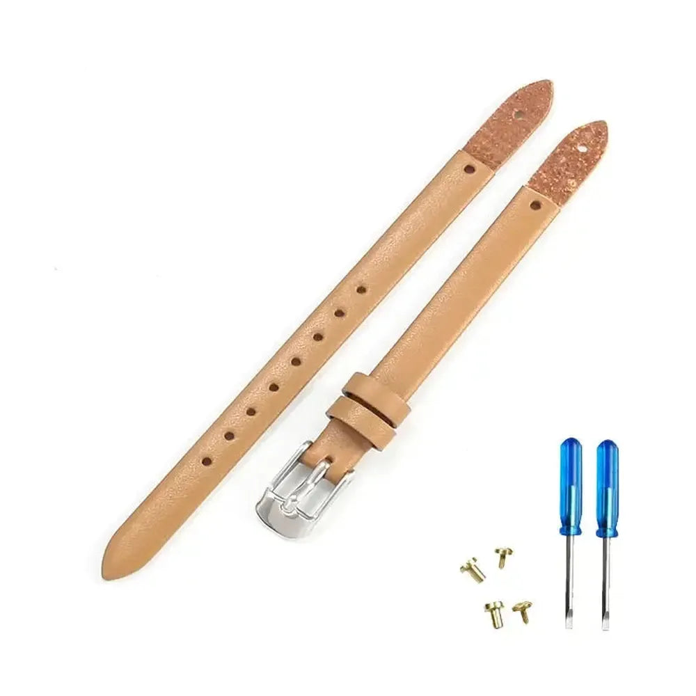 8mm Genuine Leather Watch Strap Compatible with Fossil ES Series-VivaStraps-Viva Timepiece