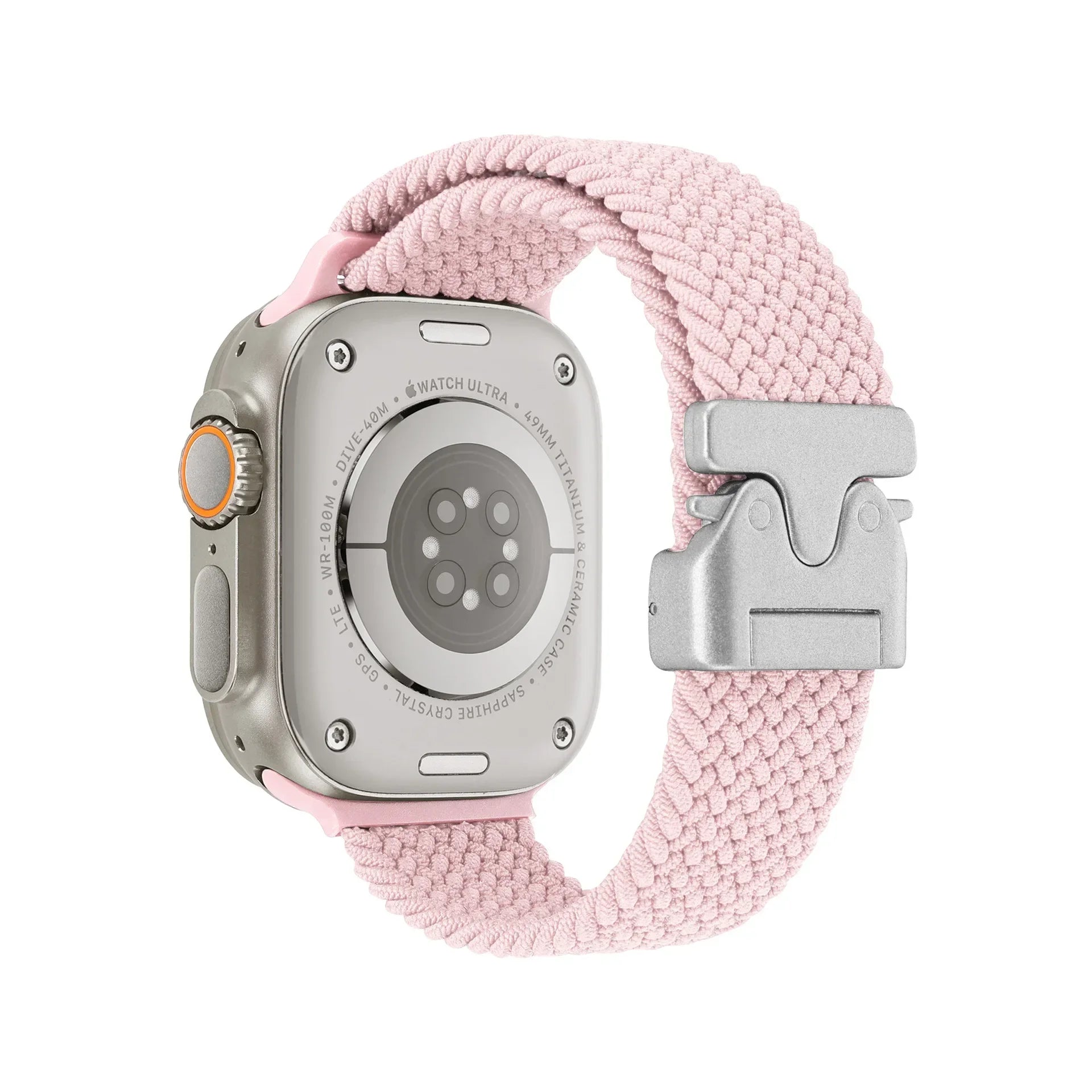 Braided Nylon Elastic Strap – Compatible with Apple Watch Ultra 2, Series 10/9/8/7/SE (38–49mm)-Tivra-Viva Timepiece