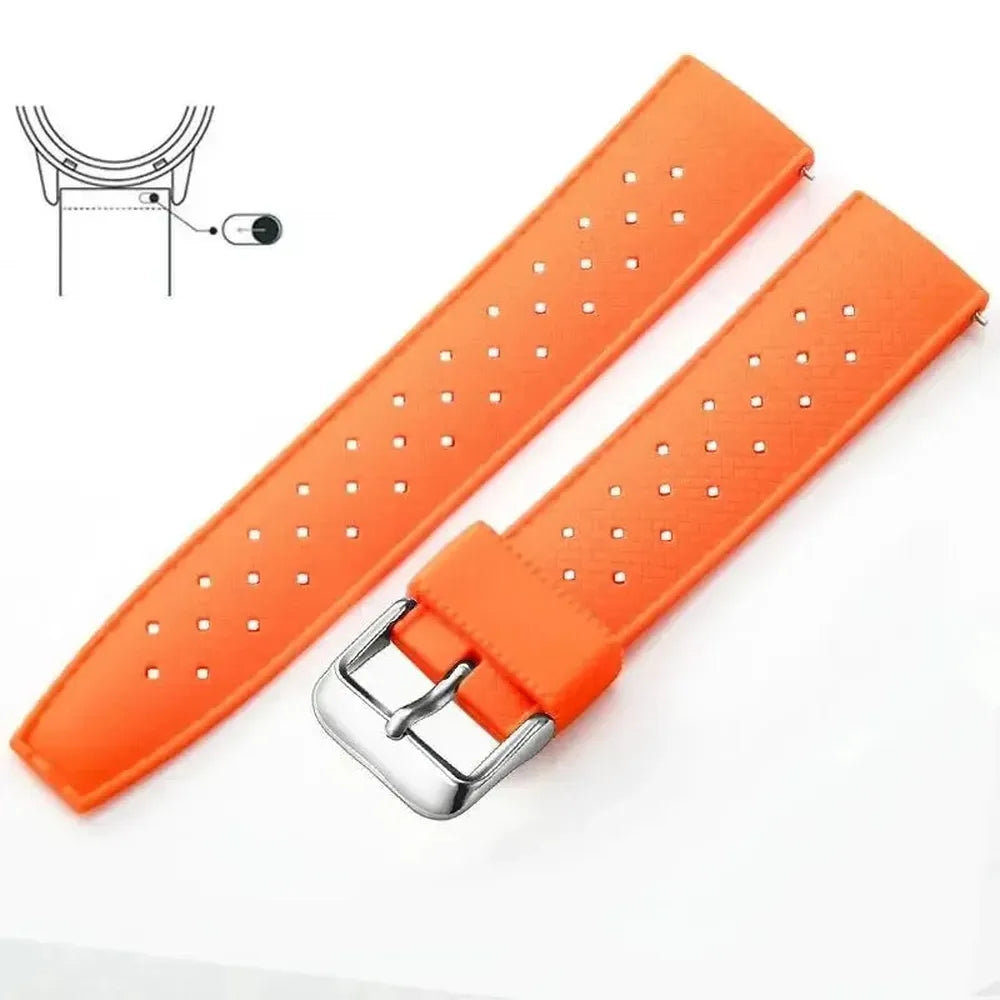 Tropical-Style Quick Release Silicone Watch Strap 18mm / 20mm / 22mm