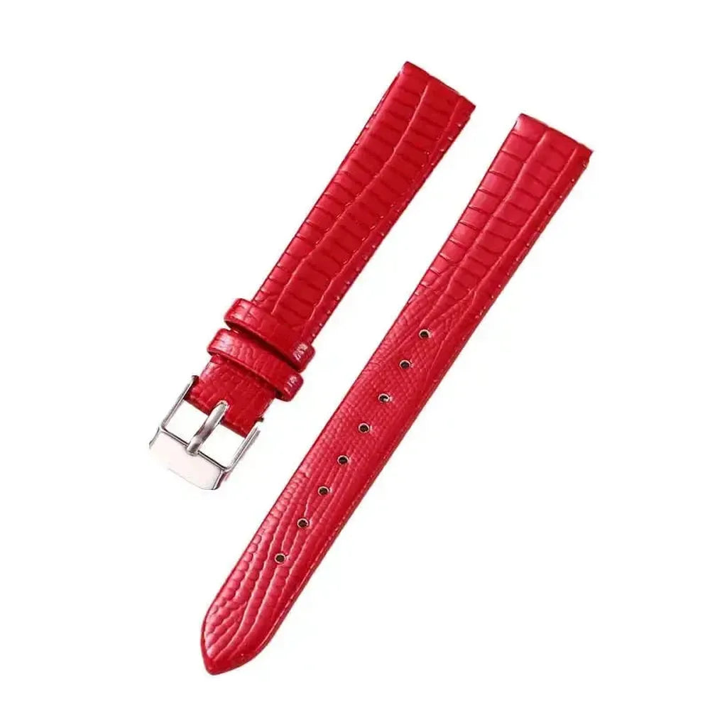 Lizard Grain Slim Leather Watch Strap for Women – 8mm, 10mm, 12mm, 14mm, 16mm-Straptique-Viva Timepiece