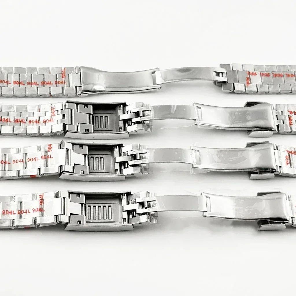 20mm 904L Stainless Steel Curved-End Watch Bracelet – Oyster & Jubilee Style-ChronoCraft-Viva Timepiece