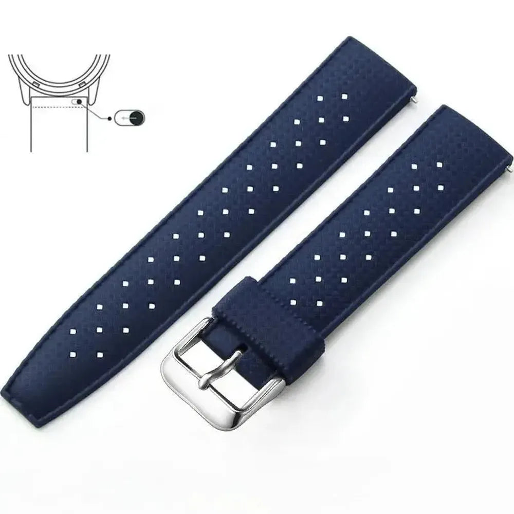 Tropical-Style Quick Release Silicone Watch Strap 18mm / 20mm / 22mm