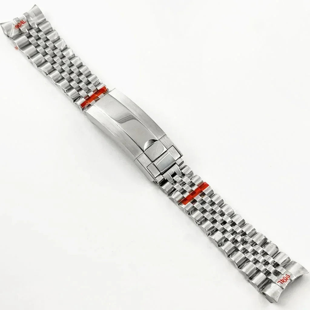 20mm 904L Stainless Steel Curved-End Watch Bracelet – Oyster & Jubilee Style-ChronoCraft-Viva Timepiece