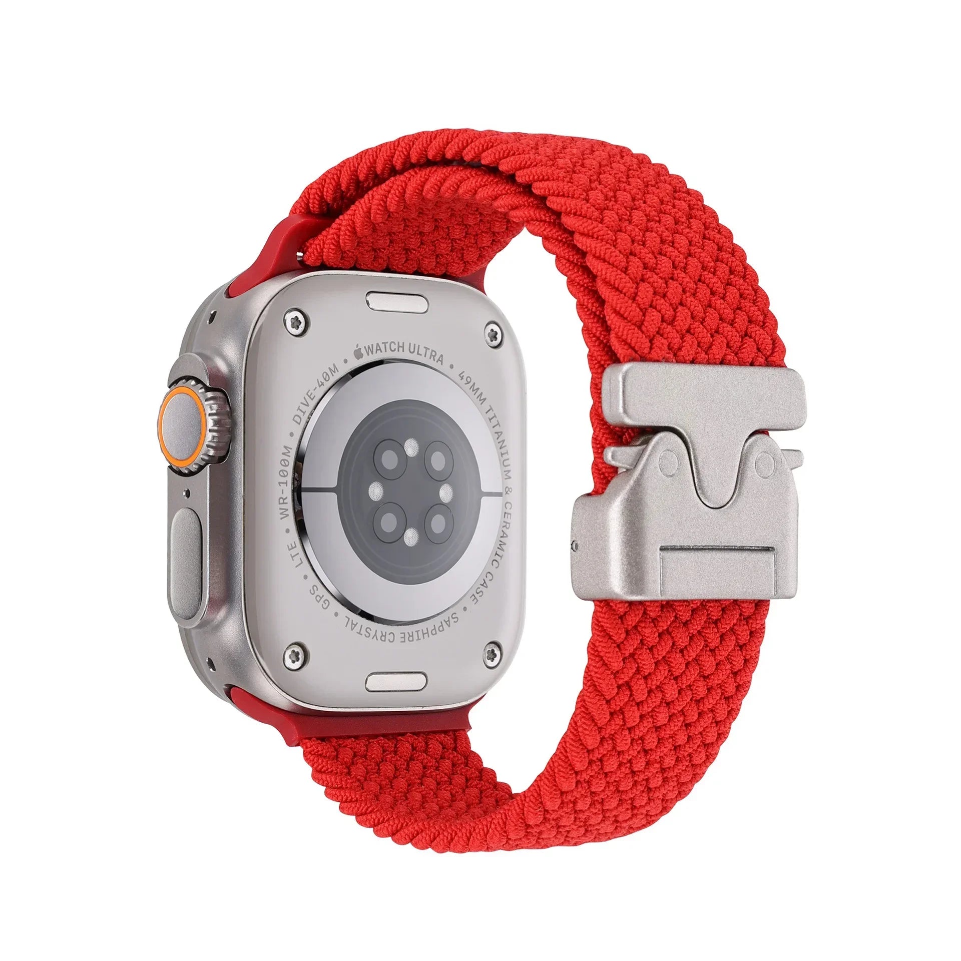 Braided Nylon Elastic Strap – Compatible with Apple Watch Ultra 2, Series 10/9/8/7/SE (38–49mm)-Tivra-Viva Timepiece