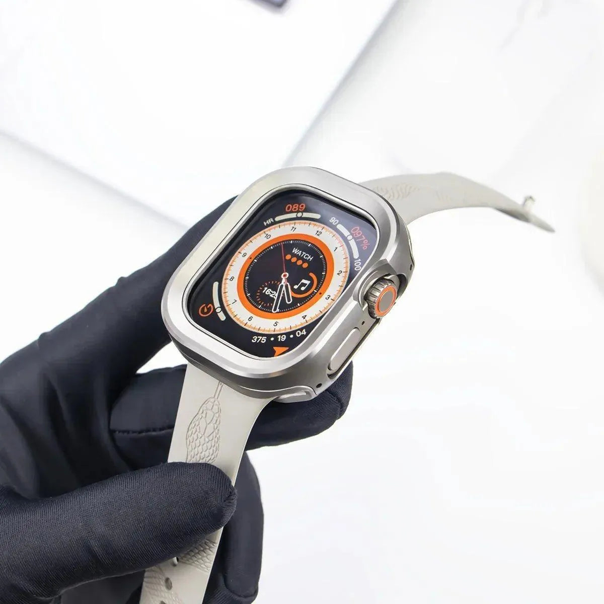 Titanium Alloy Bezel Case – for Apple Watch Ultra & Series 5–9 (40–49mm)-Tivra-Viva Timepiece