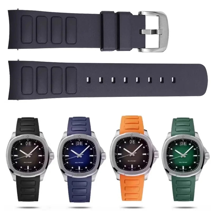 Curved Rubber Watch Strap 22mm – Compatible with Multifort TV