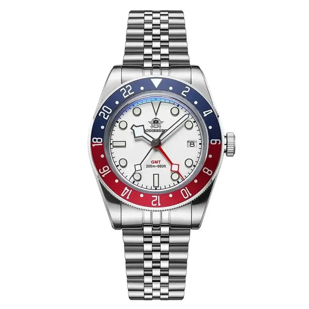 ADDIESDIVE 39mm GMT Quartz Diver Watch – Swiss Ronda 515-24H, 200M-ADDIESDIVE-Viva Timepiece