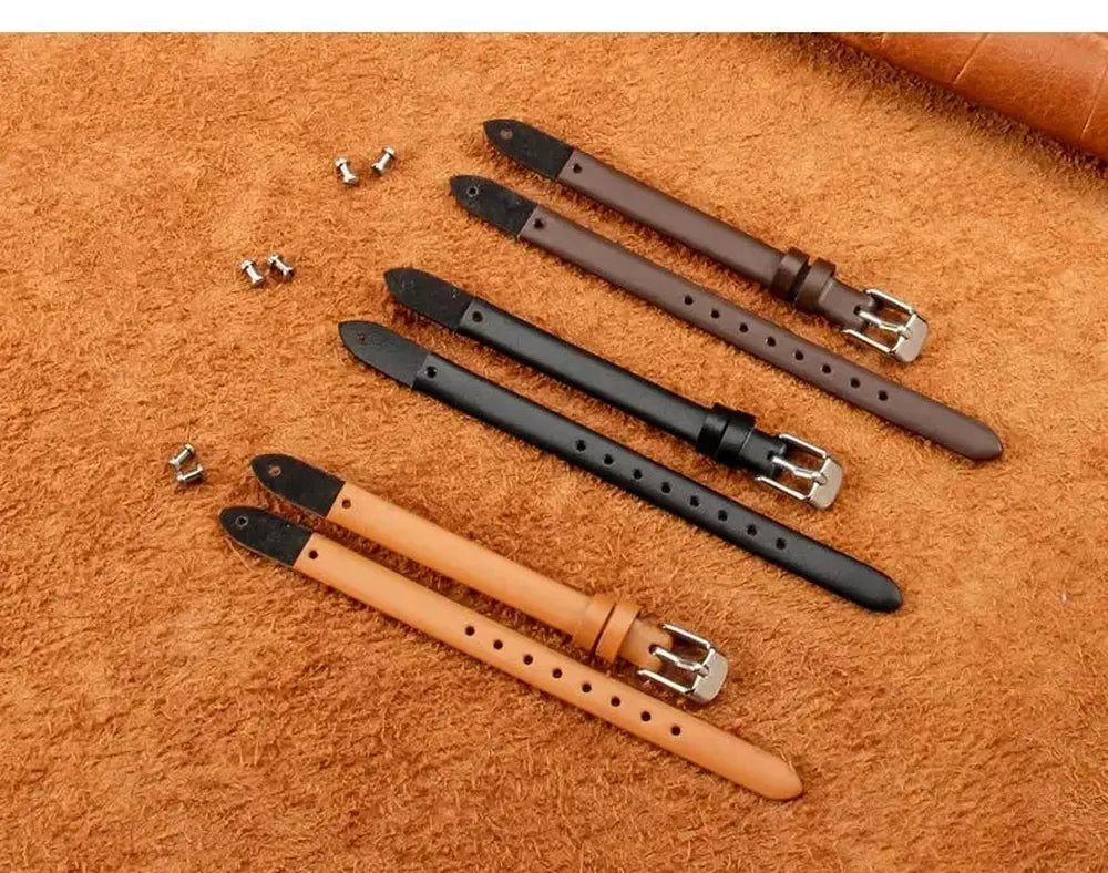 8mm Genuine Leather Watch Strap Compatible with Fossil ES Series-VivaStraps-Viva Timepiece