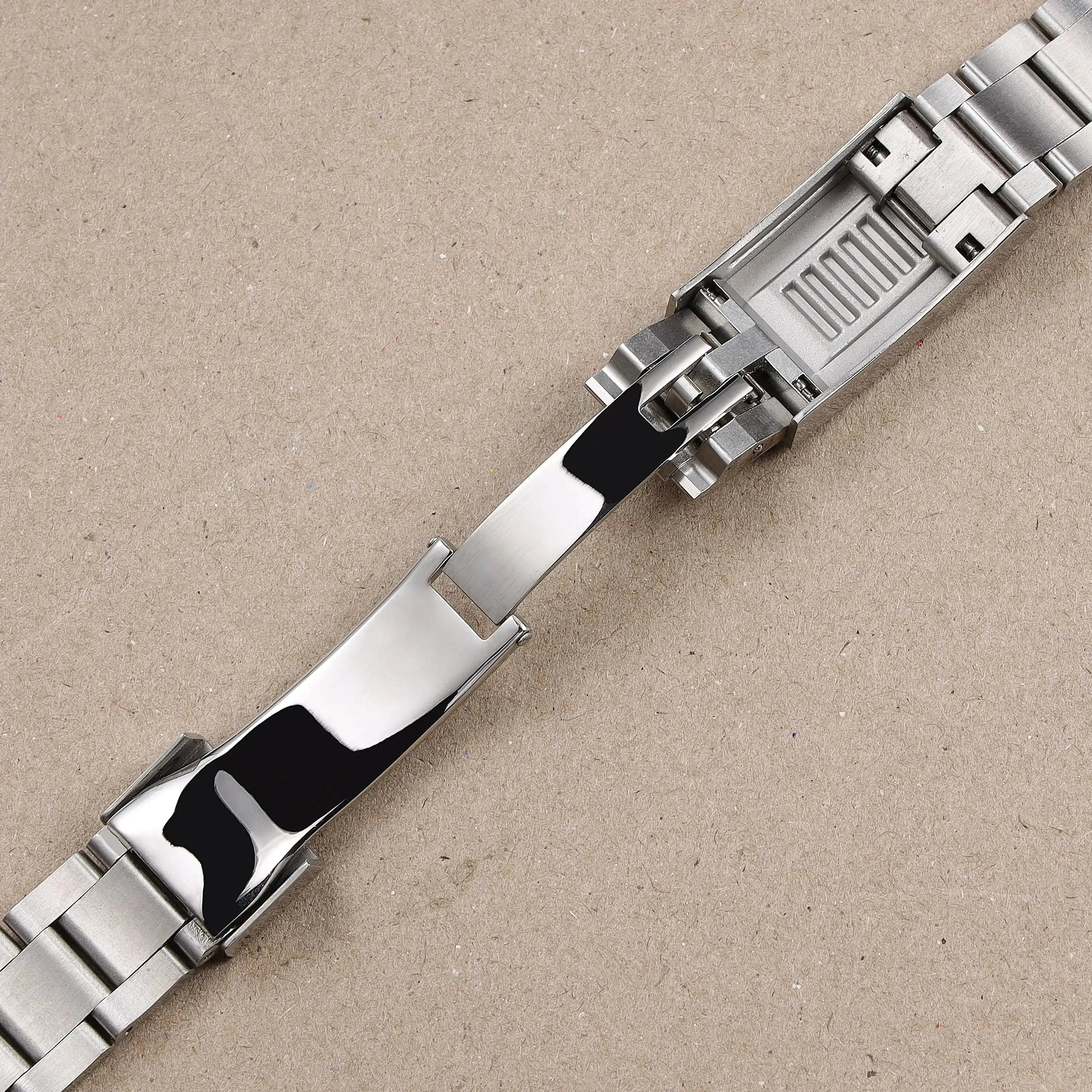 Matte & Polished Bracelet 904L Stainless Steel Watch Band with Glidelock Clasp – 20mm / 21mm-ChronoCraft-Viva Timepiece