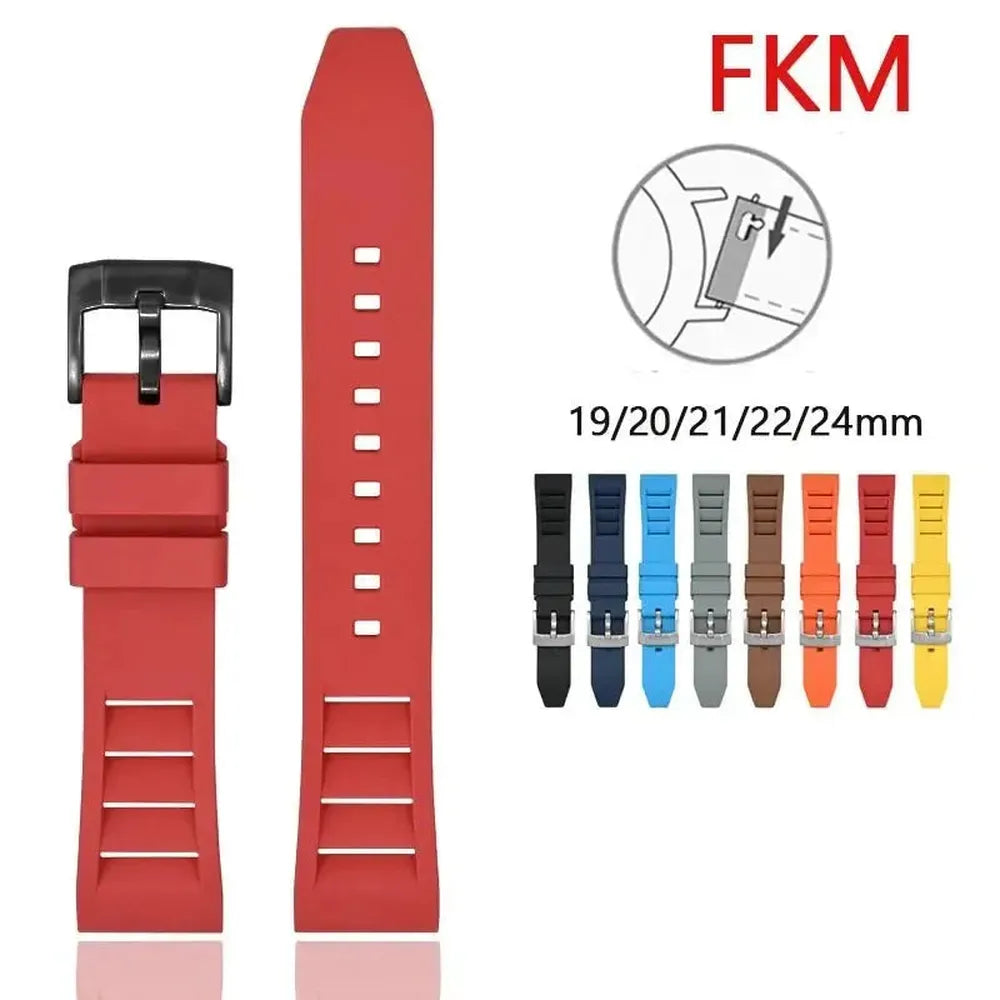 FKM Quick Release Rubber Watch Strap – 19mm to 24mm-VivaStraps-Viva Timepiece