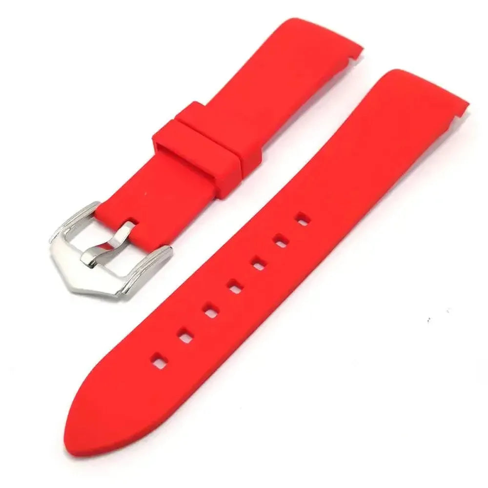 Curved End Silicone Diving Watch Strap 18-24mm – Waterproof Sport Replacement Band-Straptique-Viva Timepiece