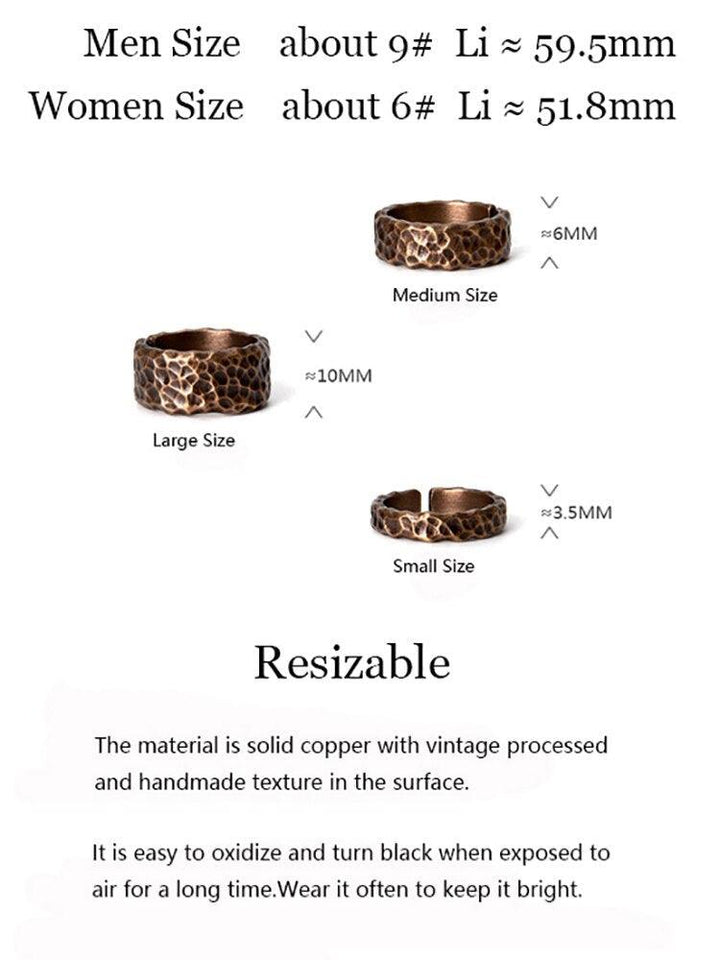 Hammered Tibetan Vintage Copper Ring - Jewelry - Viva Timepiece - Viva Timepiece