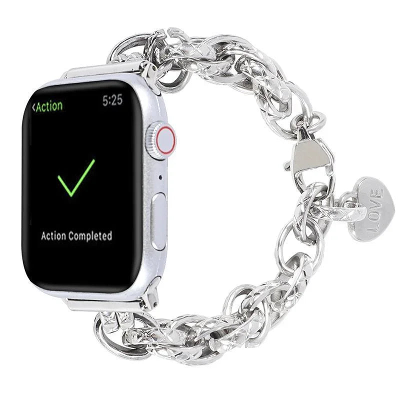 Jewelry Chain Metal Watch Band – Compatible with Apple Watch