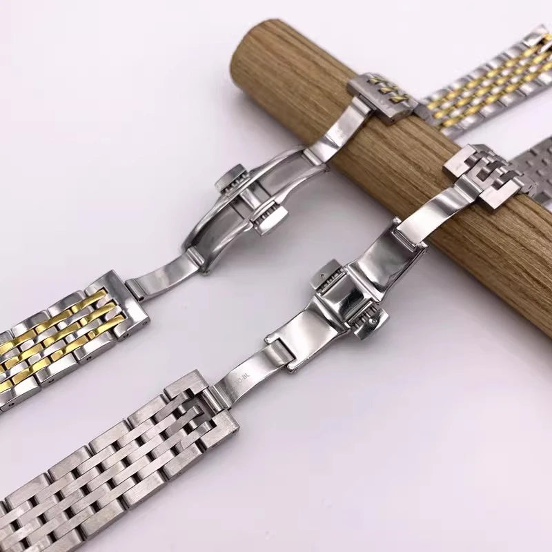 Stainless Steel Dress Watch Bracelet 19mm – Compatible with Le Locle T006 / T41