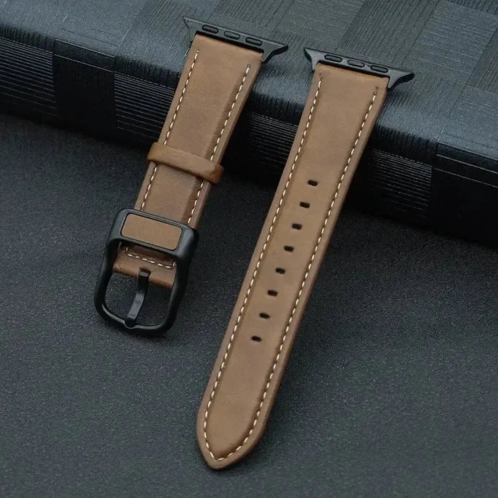 PU Leather Watch Band Compatible with Apple Watch Series 1–10 & Ultra (38–49mm)-ModuLoop-Viva Timepiece