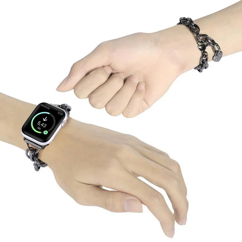 Jewelry Chain Metal Watch Band – Compatible with Apple Watch