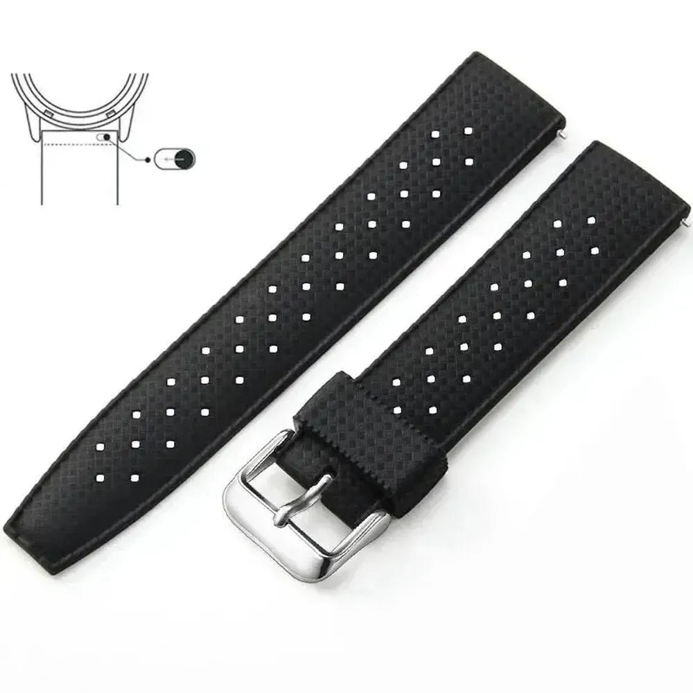Tropical-Style Quick Release Silicone Watch Strap 18mm / 20mm / 22mm