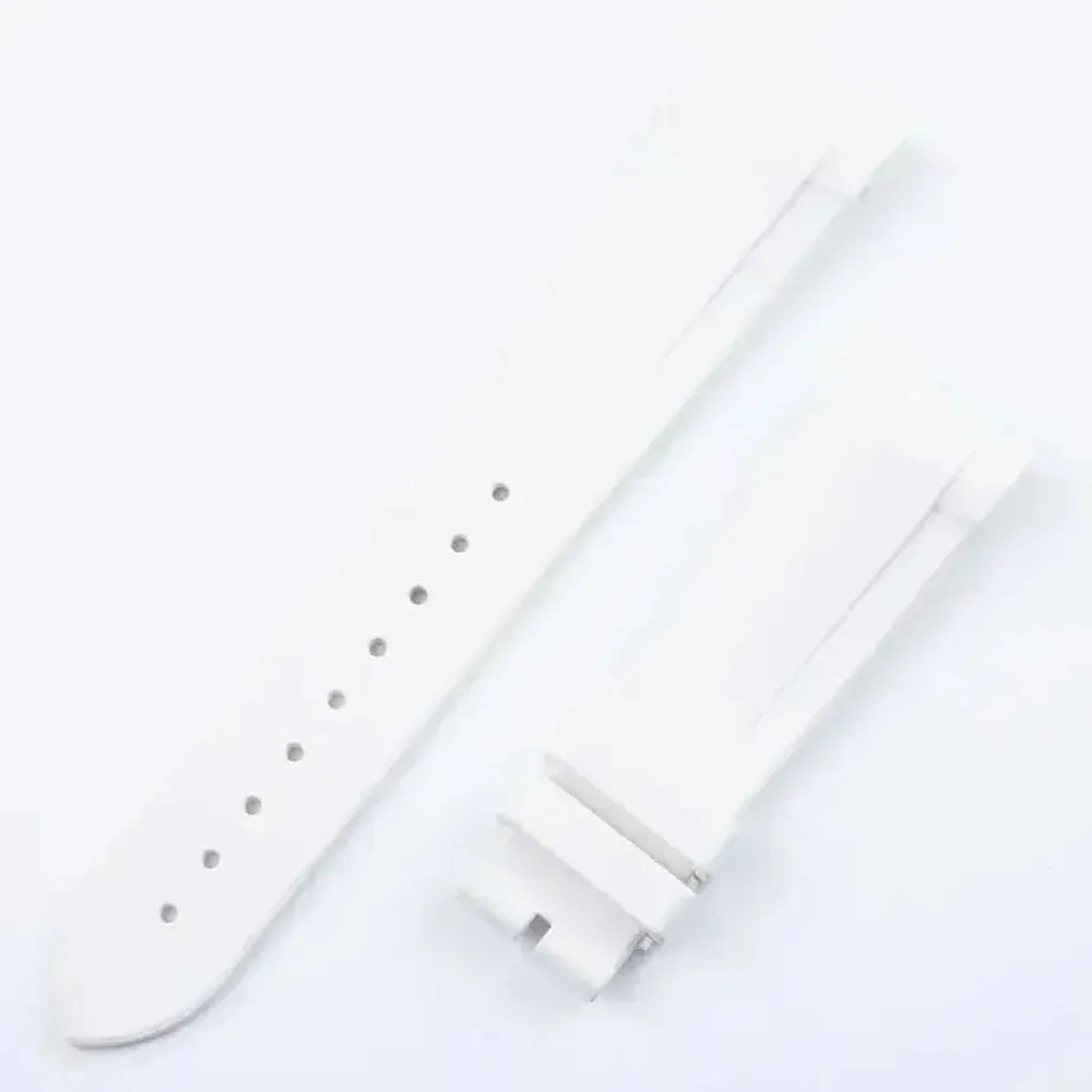 22mm FKM Rubber Curved-End Watch Strap – Folding Clasp, Bent-Lug Design-VivaStraps-Viva Timepiece