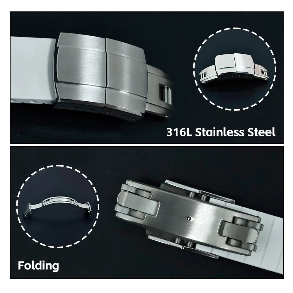 CTS 20mm Fluoro Rubber Watch Strap – Compatible with Tudor BB58 & Ranger 39-VivaStraps-Viva Timepiece