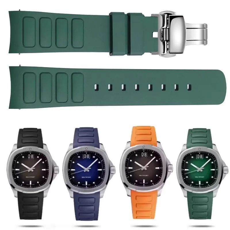 Curved Rubber Watch Strap 22mm – Compatible with Multifort TV