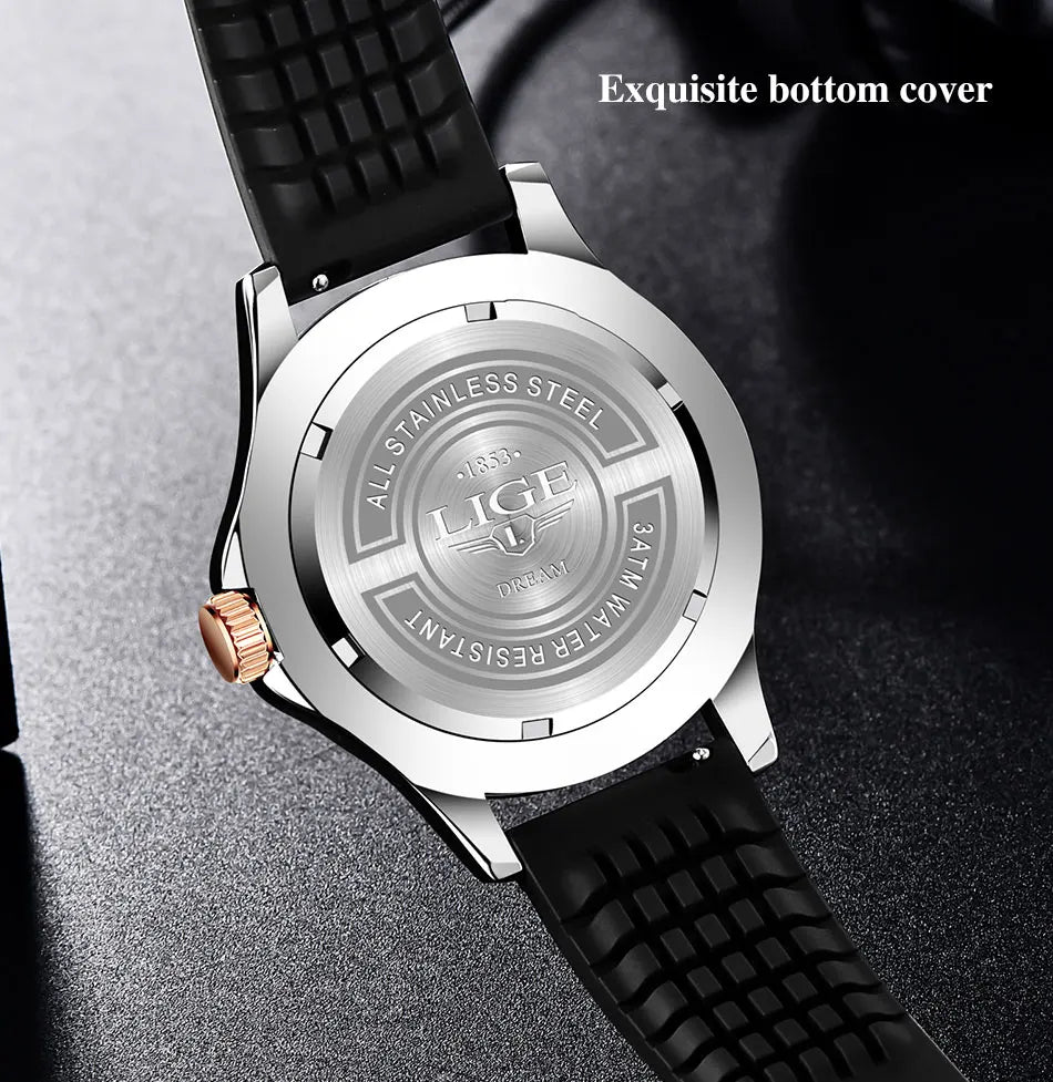 LIGE 8936 Men's Quartz Sport Watch – 3BAR Luminous Date