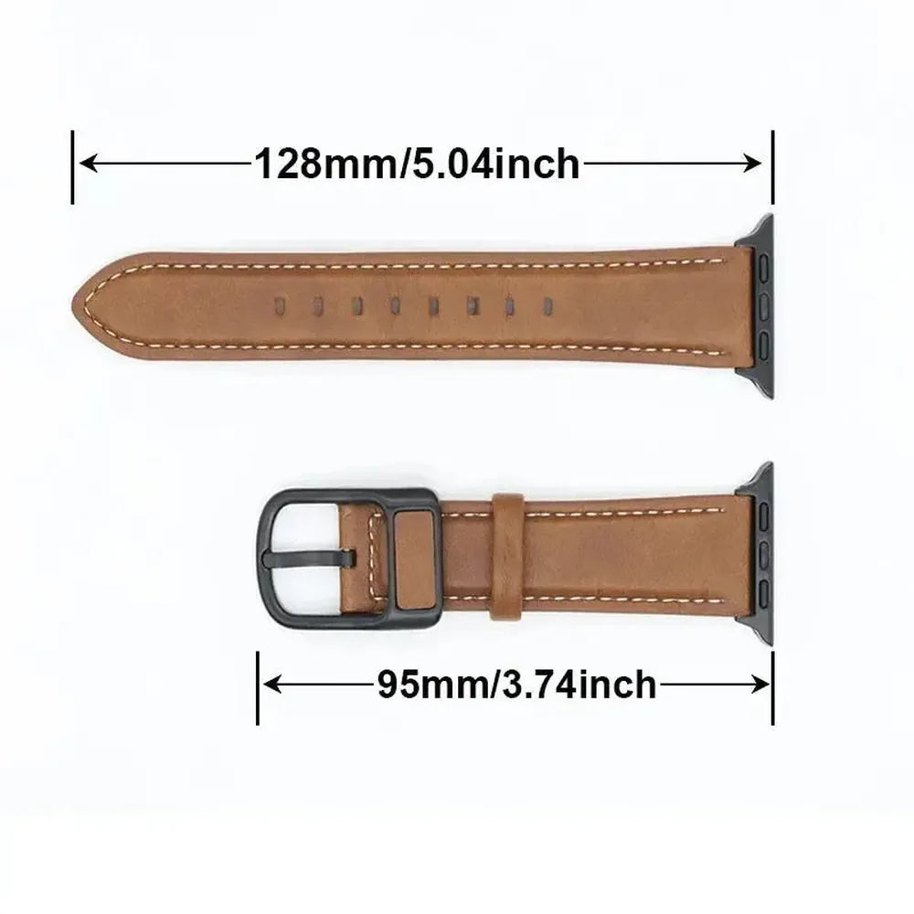 PU Leather Watch Band Compatible with Apple Watch Series 1–10 & Ultra (38–49mm)-ModuLoop-Viva Timepiece