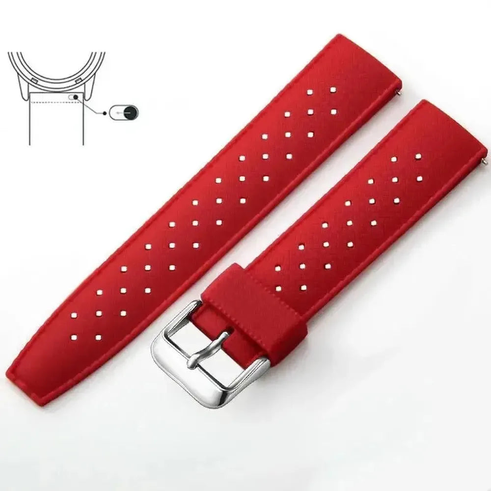Tropical-Style Quick Release Silicone Watch Strap 18mm / 20mm / 22mm