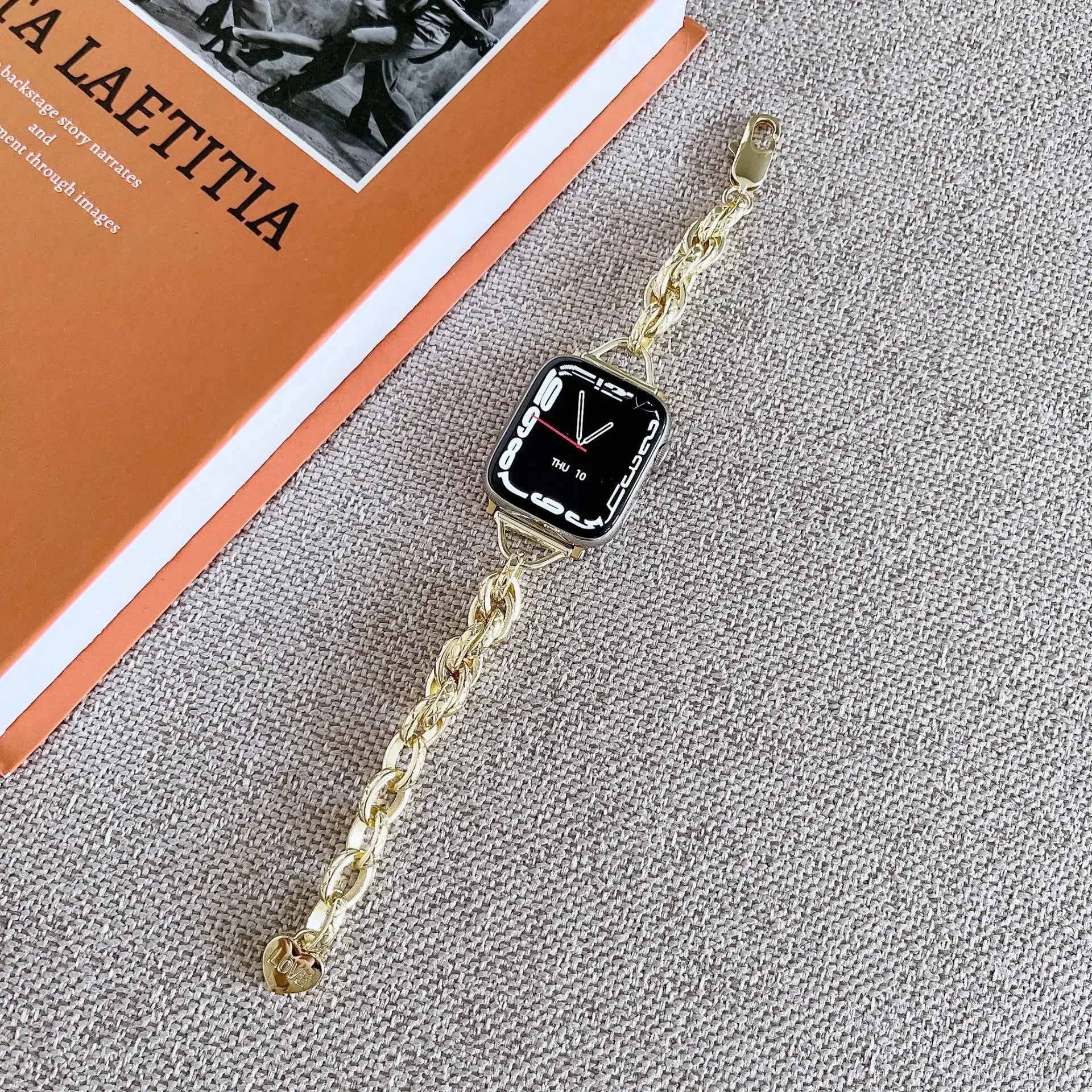 Jewelry Chain Metal Watch Band – Compatible with Apple Watch