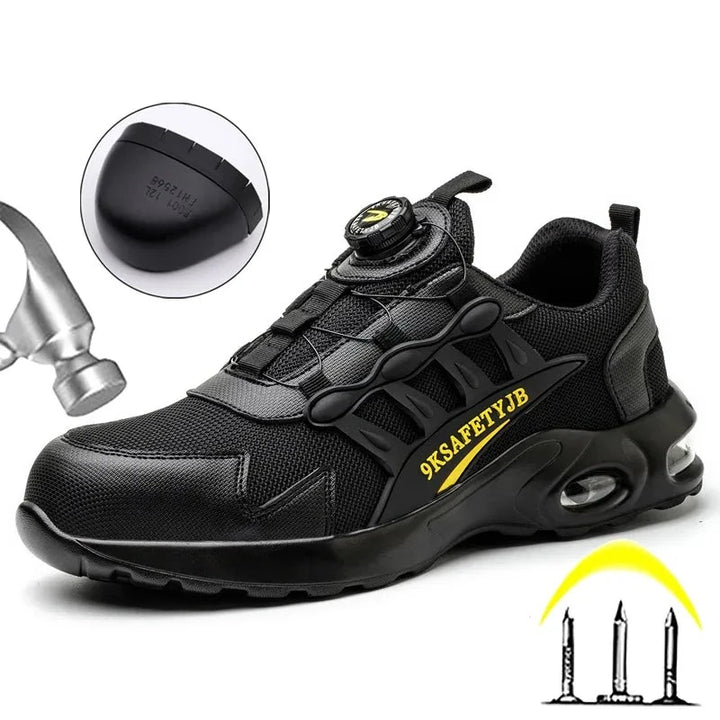 JB Ultimate Air Cushion Zapatos de seguridad ligeros para hombre con hebilla giratoria