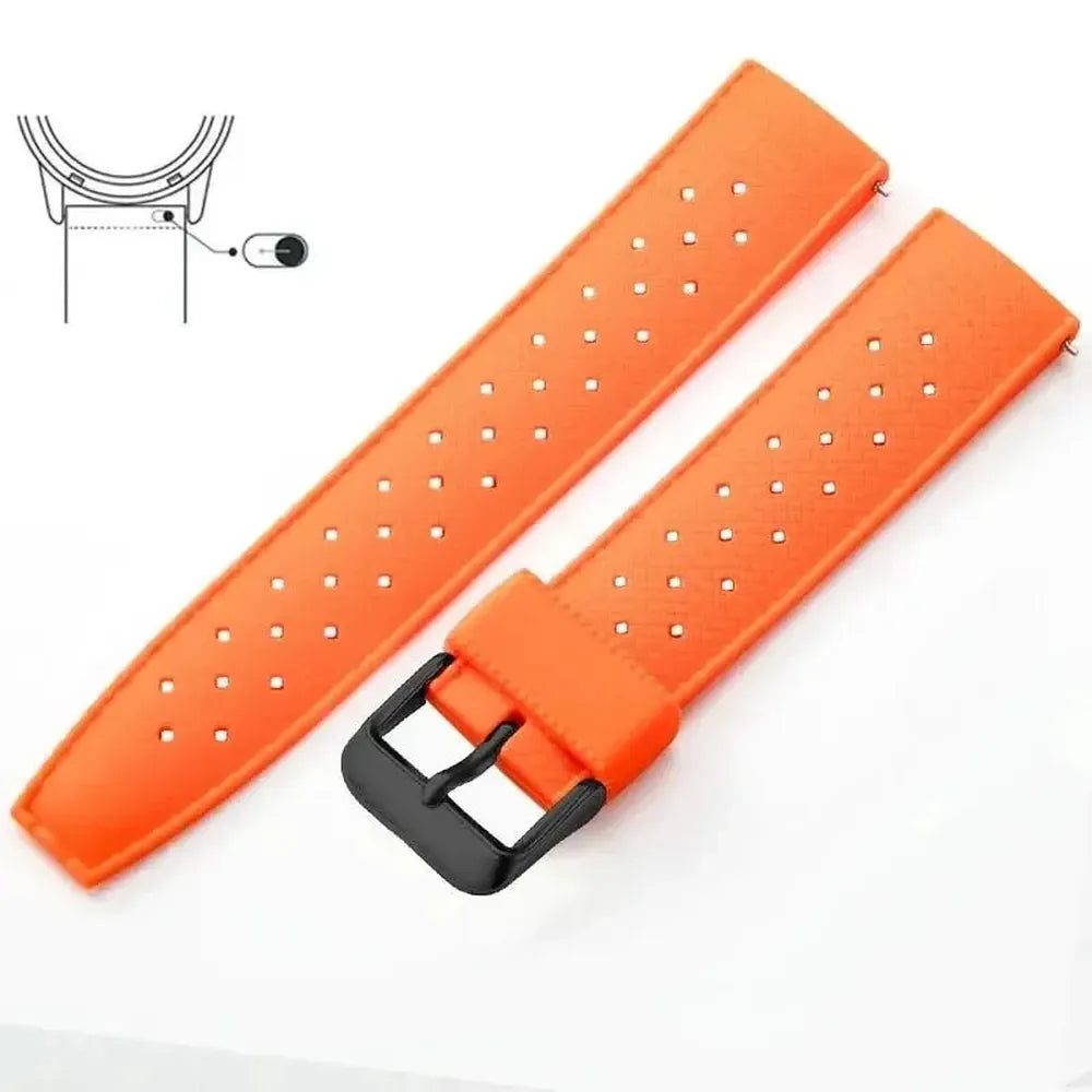 Tropical-Style Quick Release Silicone Watch Strap 18mm / 20mm / 22mm