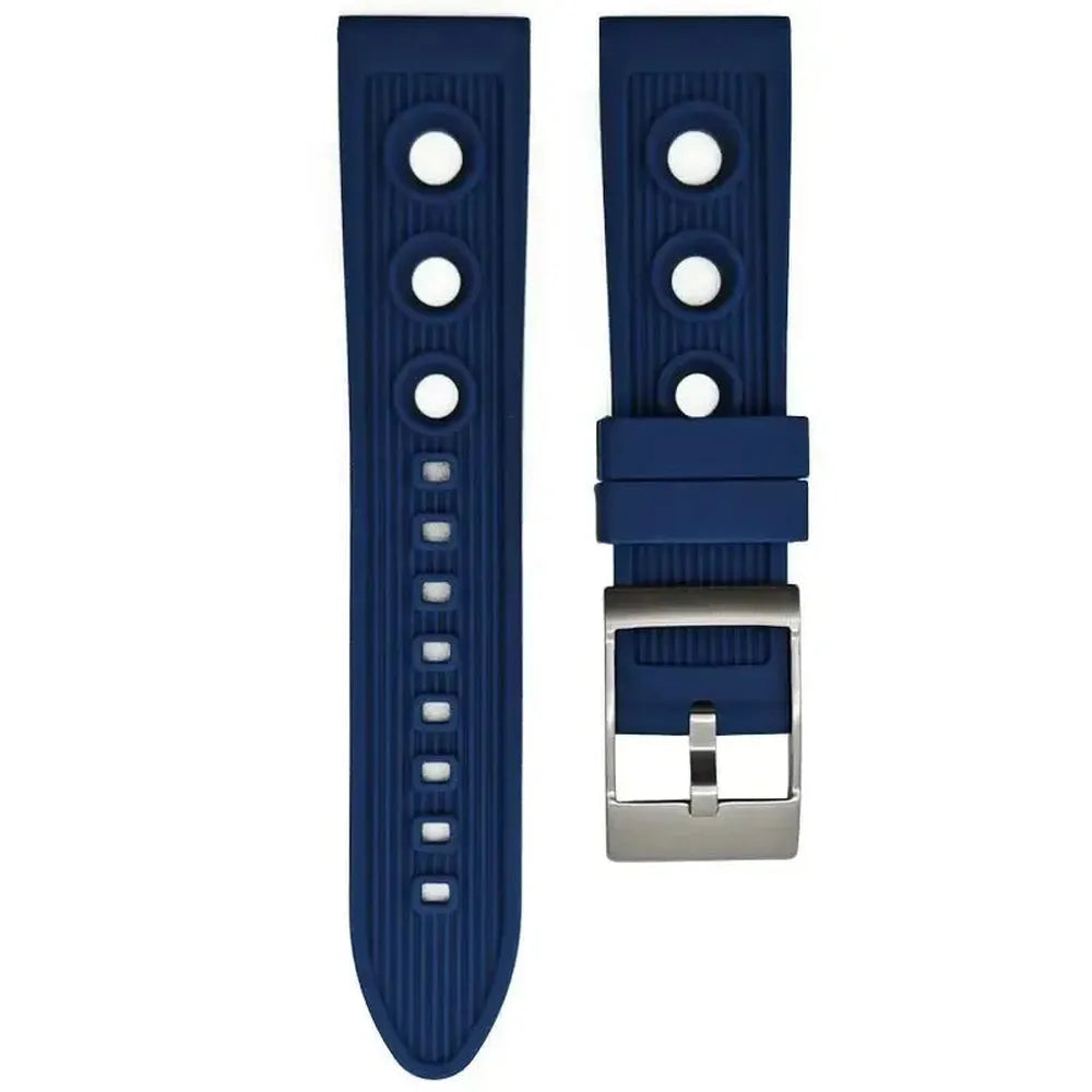 Natural Rubber Sports Watch Strap – 20mm 21mm 22mm, Stainless Steel Buckle-VivaStraps-Viva Timepiece