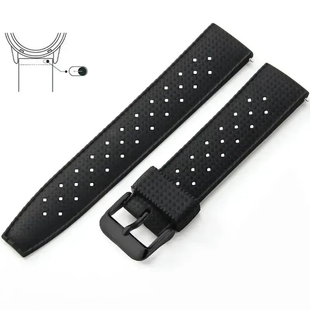 Tropical-Style Quick Release Silicone Watch Strap 18mm / 20mm / 22mm