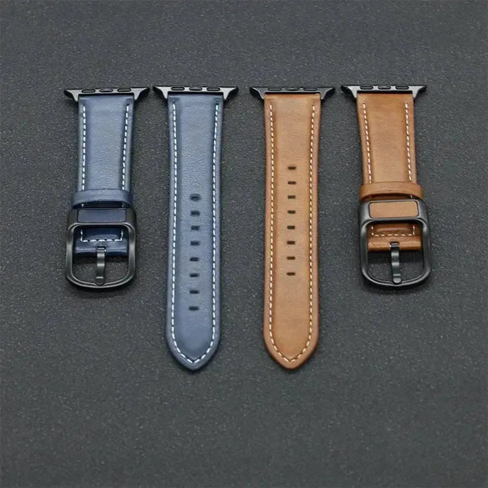 PU Leather Watch Band Compatible with Apple Watch Series 1–10 & Ultra (38–49mm)-ModuLoop-Viva Timepiece