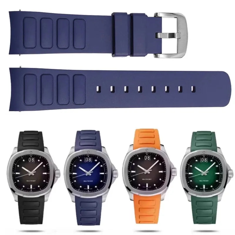 Curved Rubber Watch Strap 22mm – Compatible with Multifort TV