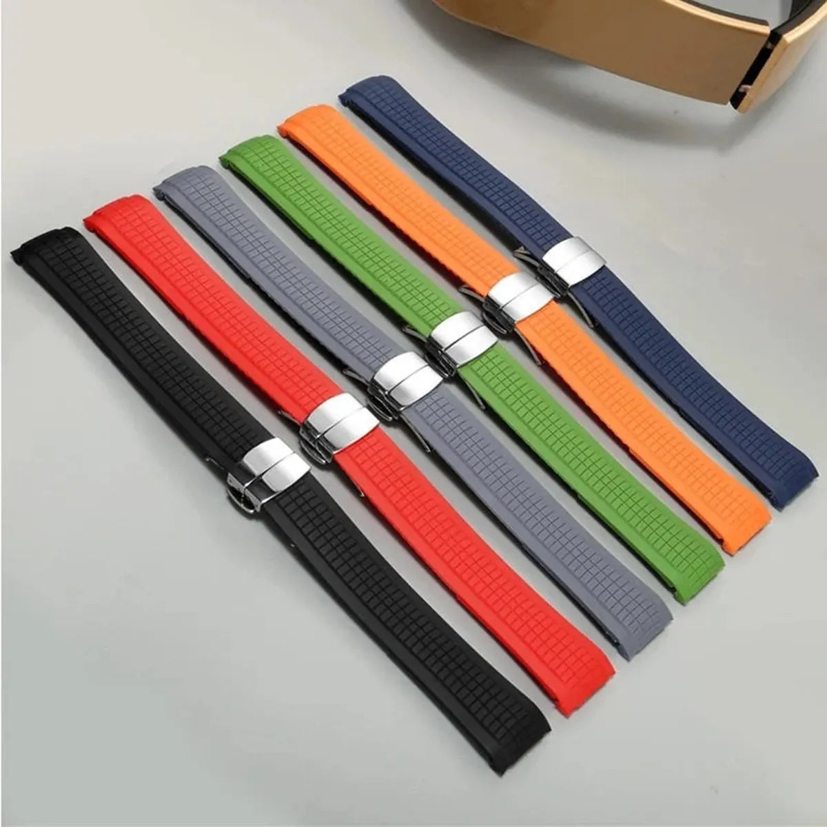 Silicone Rubber Watch Strap 21mm – Compatible with Patek Philippe Aquanaut 5164/5167