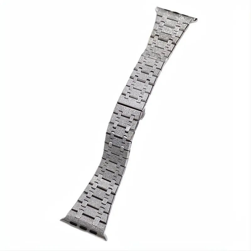 Integrated Stainless Steel Watch Band Compatible with Apple Watch – Butterfly Clasp-ModuLoop-Viva Timepiece