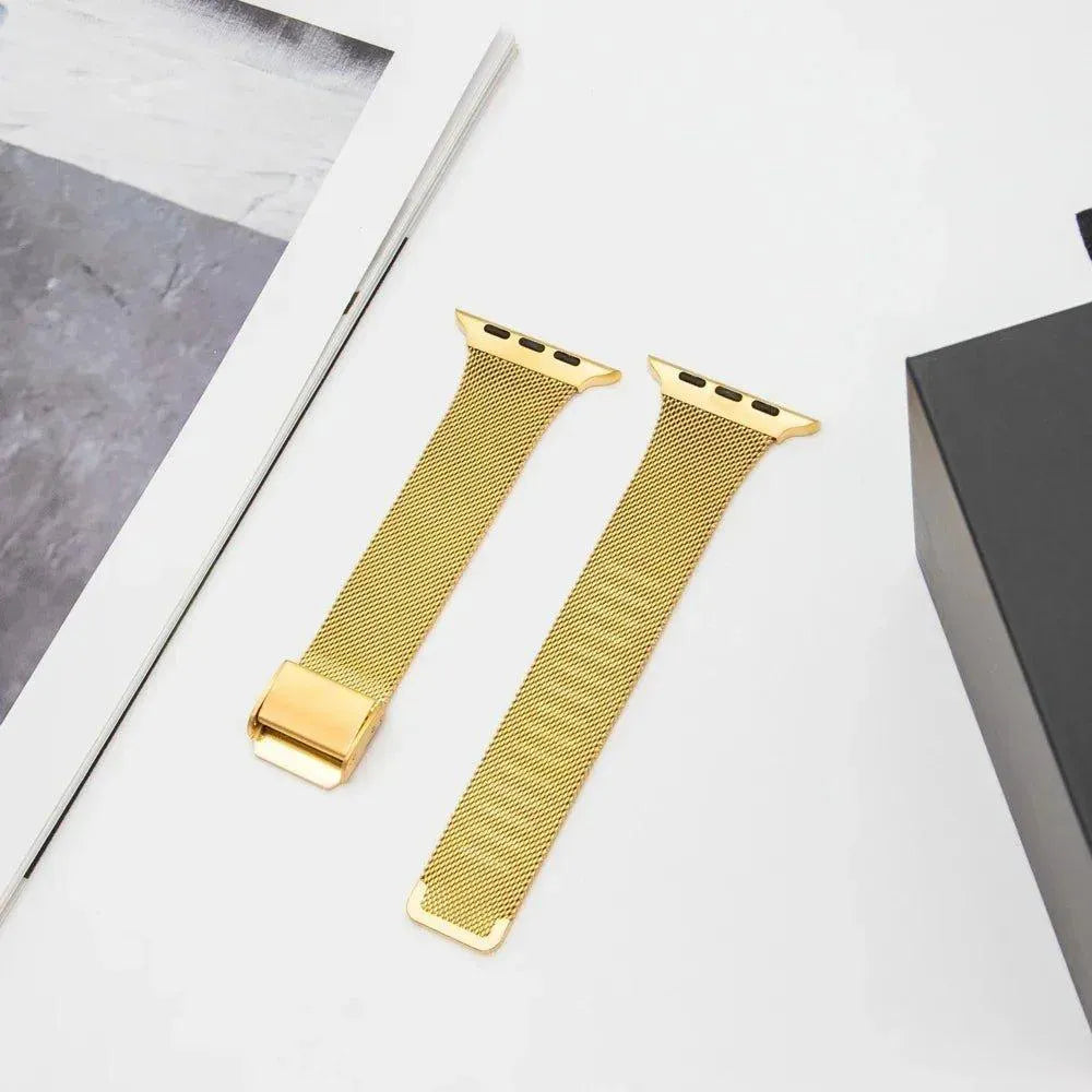 Slim Milanese Mesh Steel Strap Compatible with Apple Watch 38–49mm