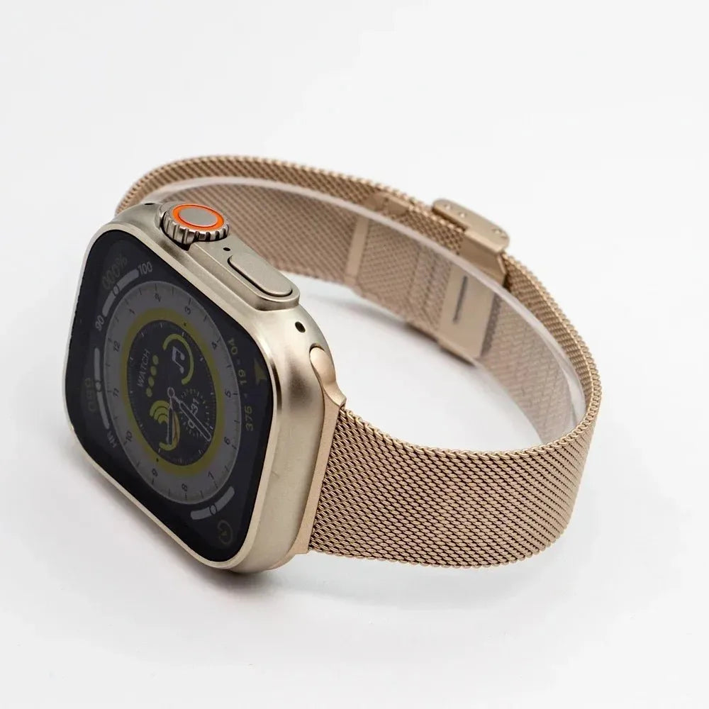 Slim Milanese Mesh Steel Strap Compatible with Apple Watch 38–49mm