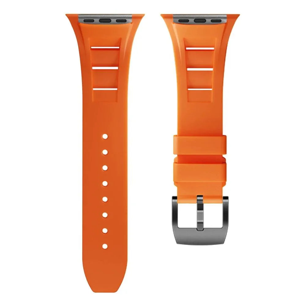 Soft Silicone Sport Strap with Pin or Butterfly Buckle Compatible with Apple Watch 42–49mm