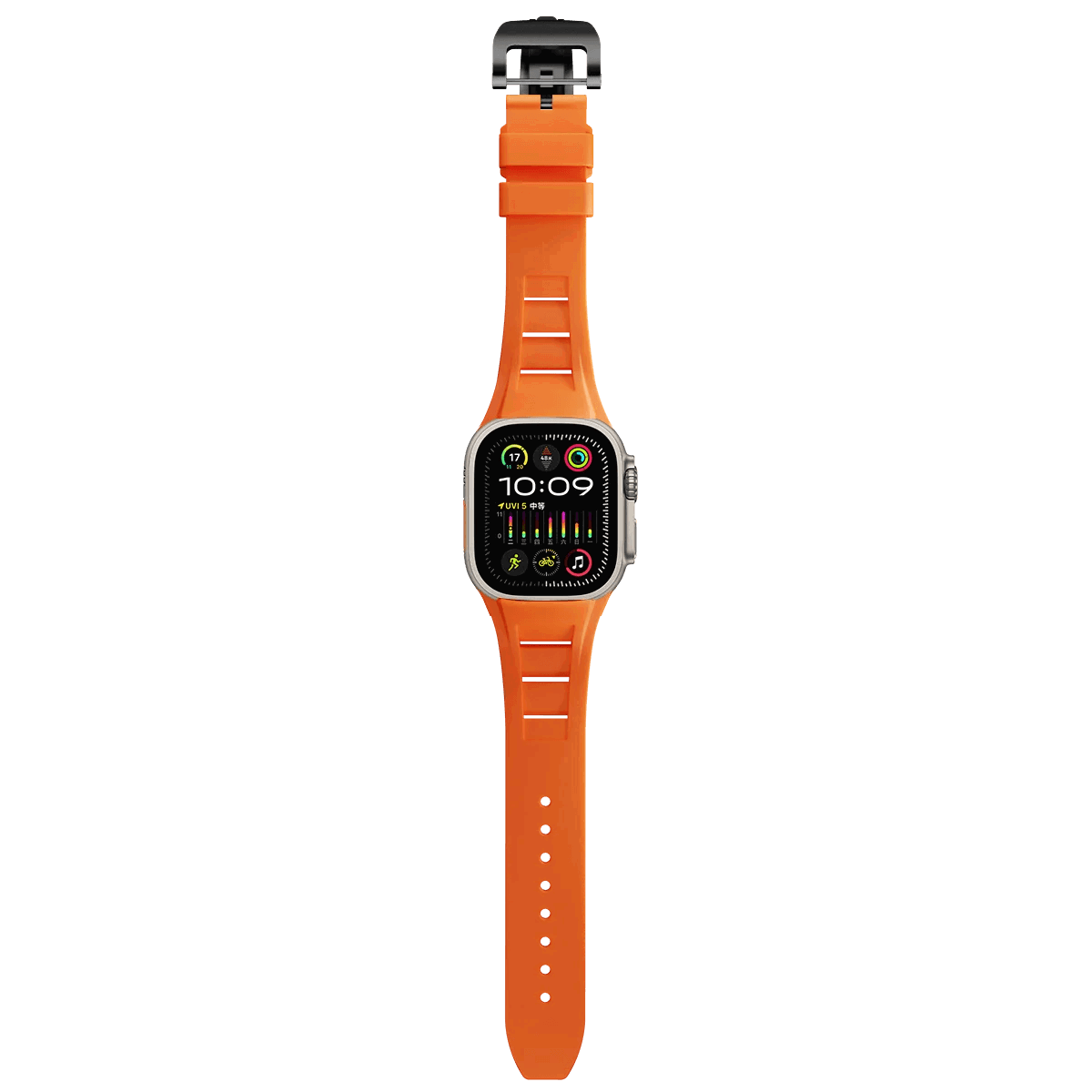 Soft Silicone Sport Strap with Pin or Butterfly Buckle Compatible with Apple Watch 42–49mm