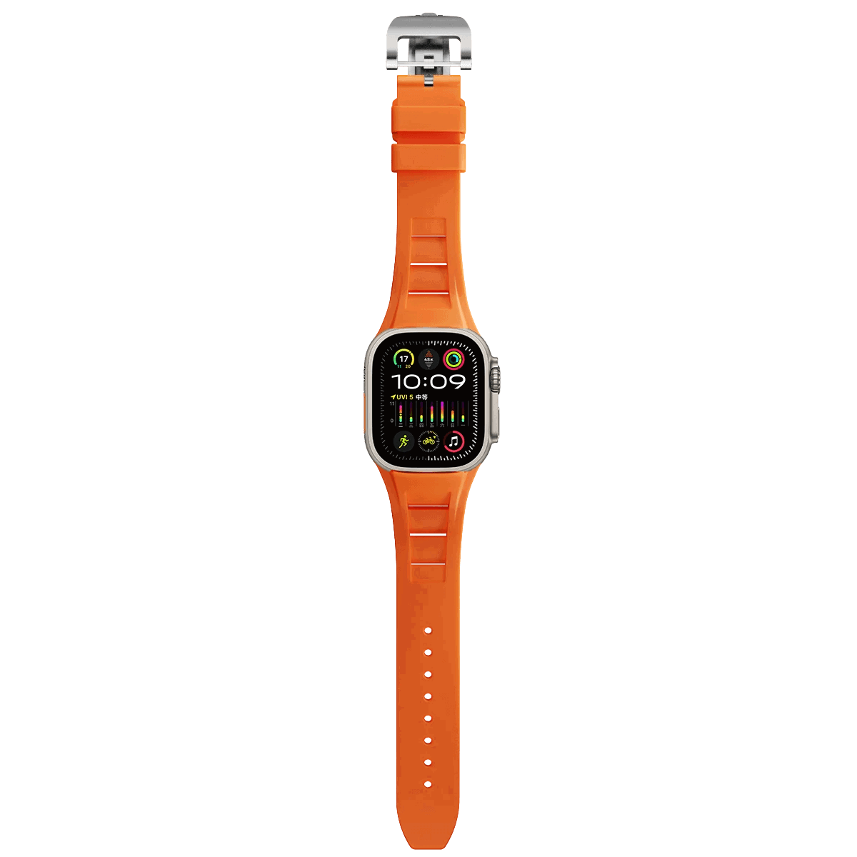 Soft Silicone Sport Strap with Pin or Butterfly Buckle Compatible with Apple Watch 42–49mm