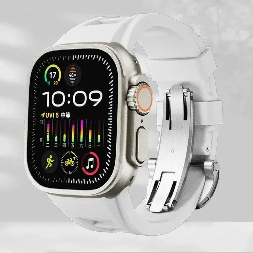 Silicone Watch Band with Butterfly Clasp – Compatible with Apple Watch-Tivra-Viva Timepiece